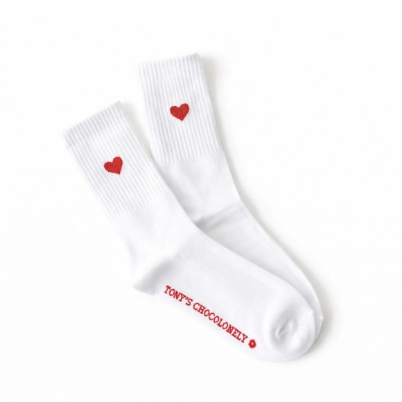 CJ Banks Accessories - 2 Pairs CJ Hendry Tony's Chocolonely Valentony Valentines Heart Socks Limited